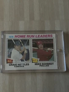1977 Topps - League Leaders #2 Mike Schmidt, Graig Nettles - Picture 1 of 2