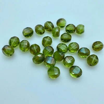 Cuentas de vidrio checo pulido al fuego verde oliva (10 mm) (GCG23) Foto 1 de 4