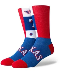 Calcetines Stance Adulto Rojo Crew Algodón MLB Béisbol Texas Rangers Pop Fly Talla L 9-12 - Imagen 1 de 1