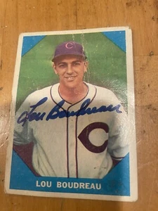 Lou Boudreau Autographed 1960 Fleer Baseball Great Baseball Card - Picture 1 of 2