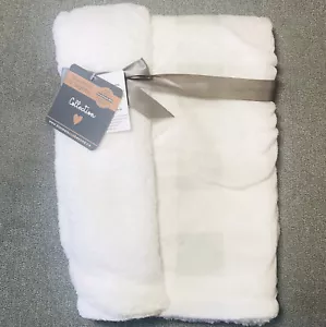 Coperte e oltre bianco grigio bufalo plaid sherpa coperta bambino nuova con etichetta - Foto 1 di 4