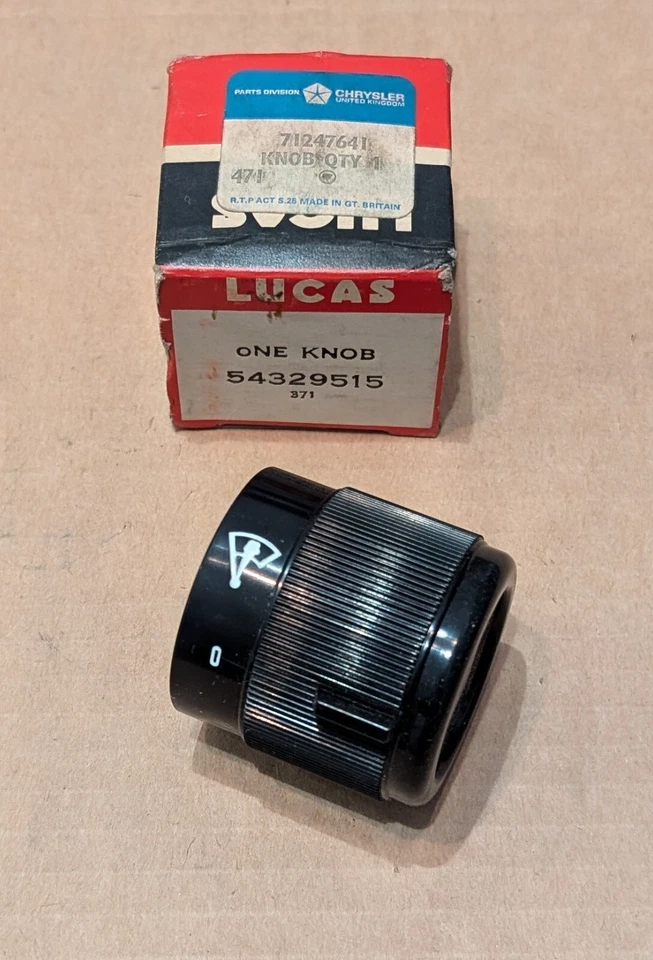 Perilla de interruptor limpiaparabrisas/lavadora Mopar NOS 1971 Plymouth Cricket Foto 1 de 3