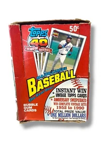Paquete de 36 cajas de cera Topps 40 años de béisbol 1991 - Imagen 1 de 2