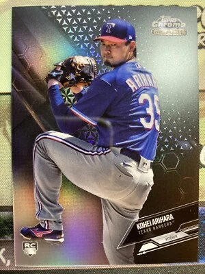 2021 KOHEI ARIHARA Topps Chrome Black Rookie Refractor #47 Rangers 095/199  - Image 1 of 2