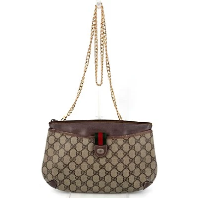 Auténtico Bolso de Hombro GUCCI Línea Jerez GG Marrón De Colección Foto 1 de 4