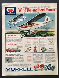 1963 Morrell Ad 2nd Annual Sweepstakes win His & Hers Planes - Picture 1 of 1