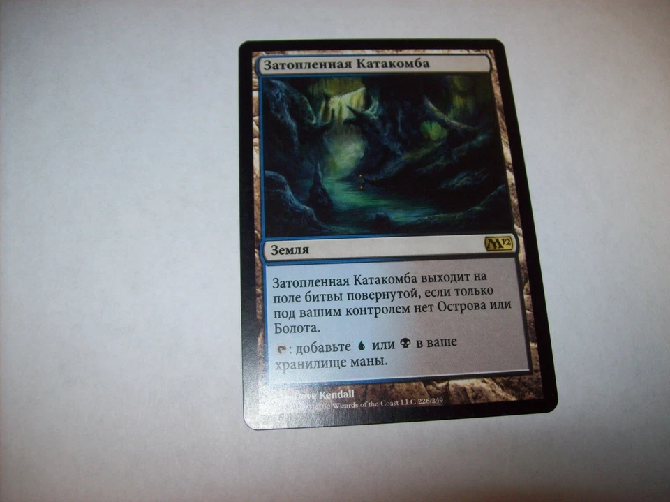 MTG Russian Drowned Catacomb x1  M12 Magic the Gathering Land Rare Free Shipping - Image 1 of 3