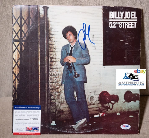 BILLY JOEL AUTOGRAPH SIGNED 52ND STREET ALBUM VINYL LP PSA Cover