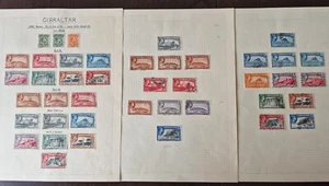 Gibraltar 1938-51 Set All Listed Perfs, Wmks & Shades SG121-31 Used Cat £675+ - Picture 1 of 4