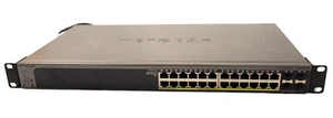 NETGEAR PROSAFE GS728TP V2 24 PORT GIGABIT POE+ SMART SWITCH +4SFP 190W - Picture 1 of 8