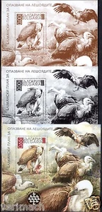 BULGARIA 2010 BIRDS VULTURES 3 S/s BLOCKS RARE MNH - Picture 1 of 1