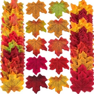 300 X Hojas Arce Artificiales Otoño Hoja Colores Mezclados Hogar Fiesta Decoración 8cm - Imagen 1 de 7