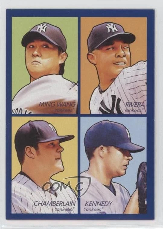 2009 Goudey 4-in-1 Blue Chien-Ming Wang Mariano Rivera Ian Kennedy #35-59 HOF - Image 1 of 2
