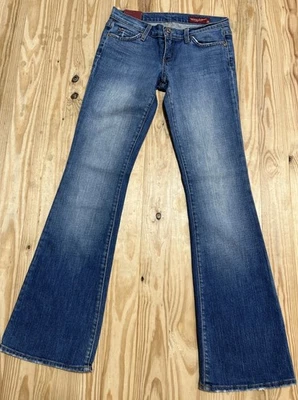 Vintage Blue 2 Made In USA Womens Low Rise Flare Denim Jeans Size 26x32 - Image 1 of 4