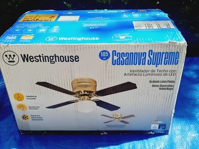 Westinghouse Casanova Sup. 42" 4 Blade LED Indoor Ceiling Fan 7231000 Poli Brass - Image 1 of 4