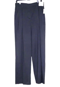 AERO Aeropostale Damenhose schwarz Größe L hoher Bund Plissee Stretchhose neu mit Etikett - Bild 1 von 8