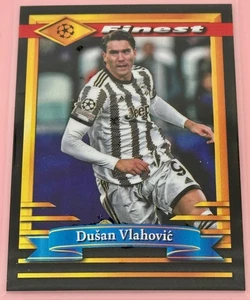 Topps Finest Flashback UCC 2022/23 Dušan Vlahović Juventus 12/25 Black #73 - Picture 1 of 4
