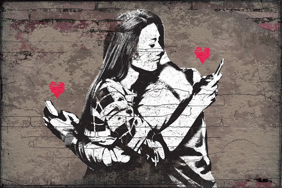 Modern Love, Banksy - 画布或印花墙艺术 — 第 1/1 张图片