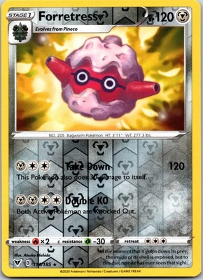 Forretress 114/185 - SWSH04: Vivid Voltage Reverse Holo - Image 1 of 2