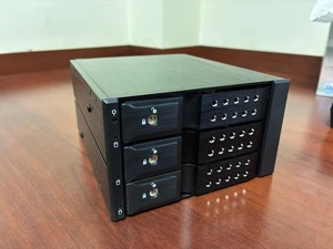 StarTech 3-Bay Trayless Hot Swap Rack Backplane 3.5" SAS/SATA HSB3SATSASBA - Picture 1 of 7