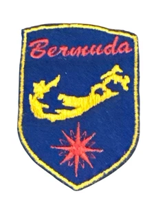 Bermuda Tropical Island Vintage Travel Souvenir Twill Gauze Patch Round 2.5 x 2 - Picture 1 of 2