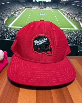 Vintage Red Raiders Football Helmet New Era Made In Usa  Snapback Hat Cap RARE - Image 1 of 4