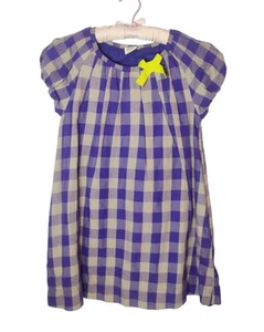 Mini Boden Girls Checkered Twill Dress Size 11-12 Balloon Sleeves Preppy Party - Picture 1 of 6