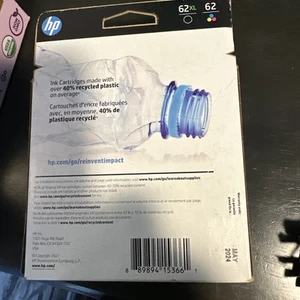 HP N9H67FN (62XL + 62) Black High Yield and Tri-Color Combo Pack Cartriges - Zdjęcie 1 z 2