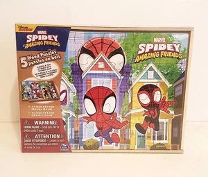 Marvel Disney Jr. Spidey & His Amazing Friends: 5 Wood Puzzles - Picture 1 of 4