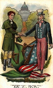 Brothers Still----es la voluntad de Dios, postal antigua en relieve Irlanda/América - Imagen 1 de 2