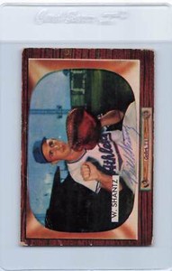1955 Bowman #175 Billy Shantz Athletics Signed Auto *H3390