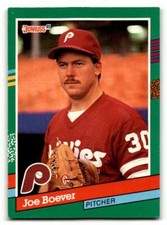 1991 Donruss #578 Joe Boever    Philadelphia Phillies Baseball Cards EX ID:55361