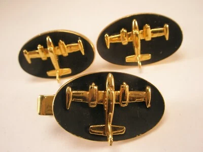 Gemelos y clip de barra de amarre de colección para aviones de doble motor Foto 1 de 4