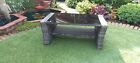 Rattan Garden Coffee Table With Glass Top Used Vgc