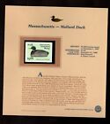 Massachusetts: Mallard Duck State Duck Stamp 1987 On Fleetwood  Page, Mint