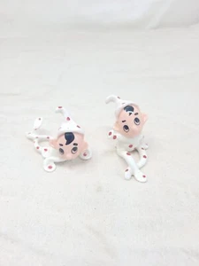 Mid-century Eelf Pixie Ceramic Figure Set Polka-dot Outfit Rare Numbered - Picture 1 of 14