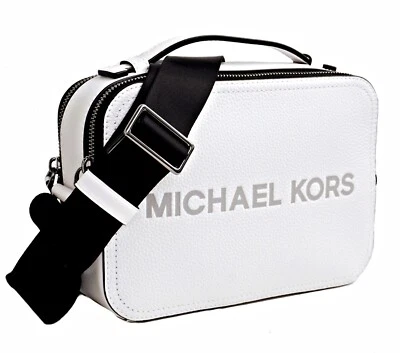 Michael Kors Shoulder Bag Cooper Double Zip Ew cross Body Leather B.White New - Image 1 of 4