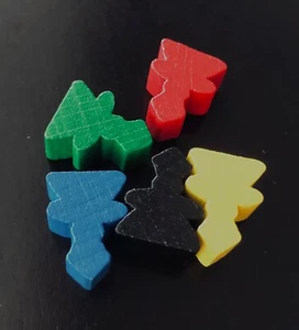 Carcassonne | Todas las figuras de madera de Abbot | Piezas de juego de repuesto oficiales - Imagen 1 de 2