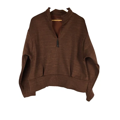 Suéter Athleta Marrón Óxido Cuarto Cremallera Altitud Polartec Pullover Corto Para Mujer XL Foto 1 de 4