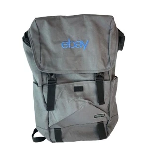 Mochila para computadora de embarque American Tourister gris negra logotipo de eBay - Imagen 1 de 10