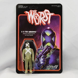 The Worst X-2 Super7 ReAction Figure Glow Patrol White Clear Variant - Picture 1 of 7