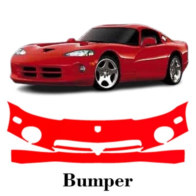 Película de proteção de pintura parachoque dianteiro PreCut PPF para Dodge Viper GTS 1998-2002 - Imagem 1 de 4