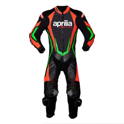 APRILIA Hombres Traje de Carreras Motocicleta Motociclista Moto Traje de Cuero-40-42-44-46-48 Foto 1 de 4