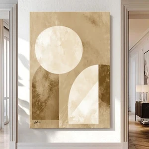 Leinwandbild Abstrakt Beige Japandi Still Bilder Minimalistische Wandbild 8287 - Bild 1 von 7