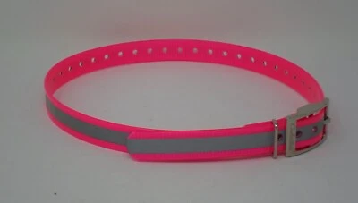 OMNIPET REPLACEMENT 3/4" STRAP FOR TRACKING COLLARS PINK REFLECT 28 INCH