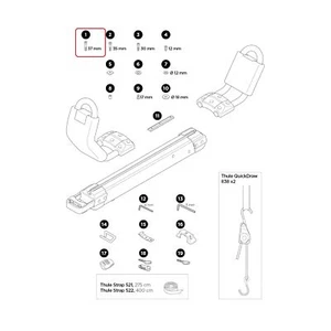 Thule Screw MC6S M6X37 (4 pcs) für Hullavator Pro 56000 - Picture 1 of 2