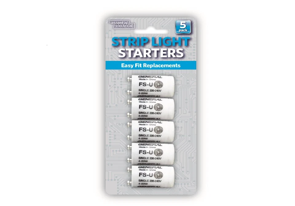 Pack of 5 Strip Light Starters single 220-240V- 4- 80W easy fit replacement. - Image 1 of 1