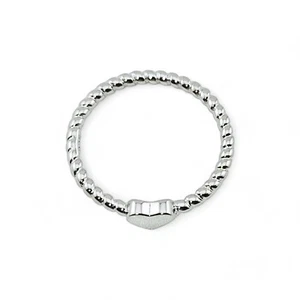 Sterling Silver Plain Heart Ring - Picture 1 of 6