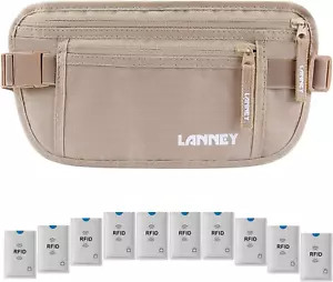 Money Belt for Travel Women and Men Slim Hidden Travel Wallet with RFID Blocking - Picture 1 of 7