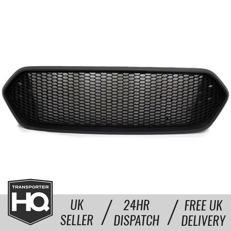 TRANSPORTERHQ Ford Transit Custom (Gen 1 2018-23) Honeycomb Grille – Matte Black